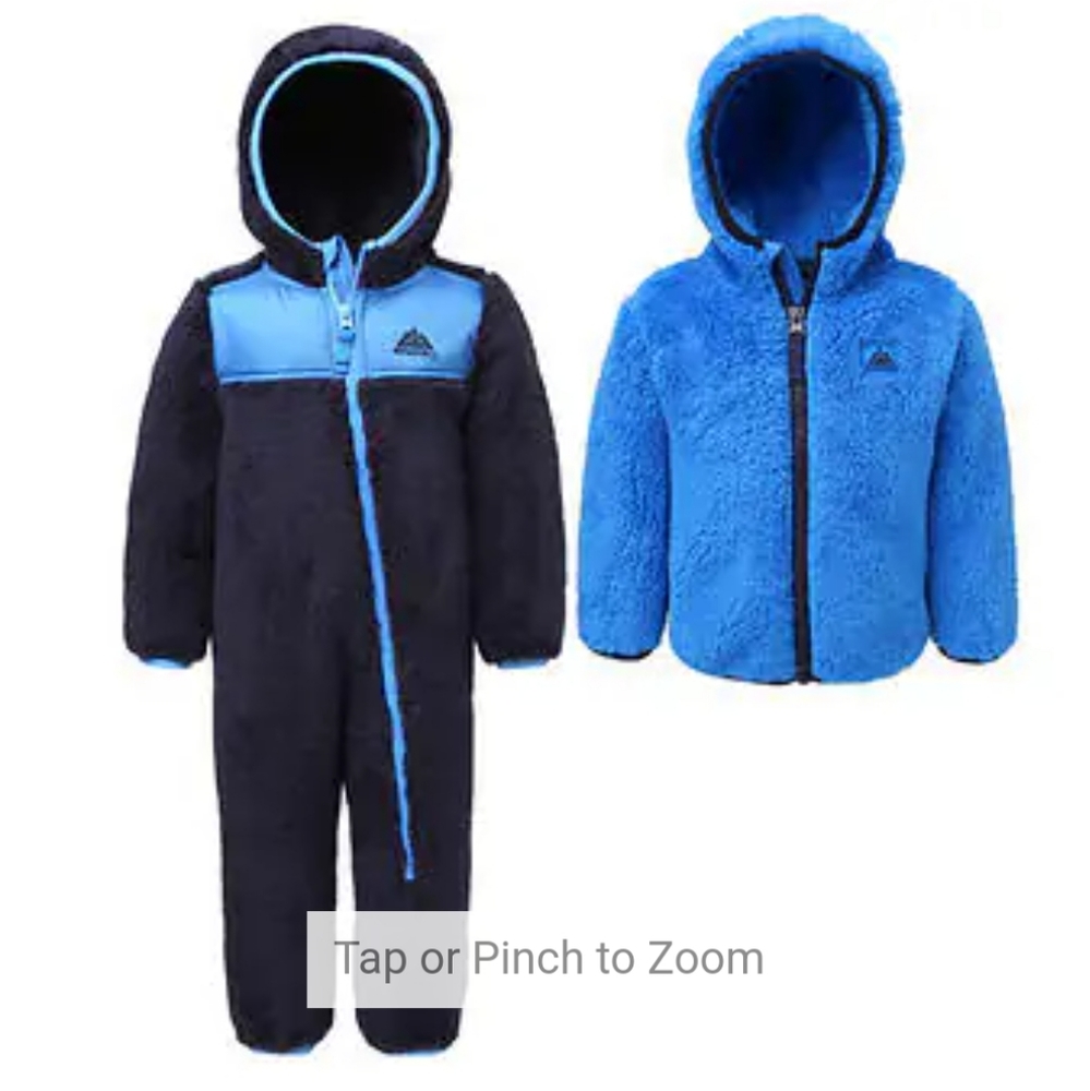 Snozu Infant 2-piece Fleece Set, Blue nwt 18m
